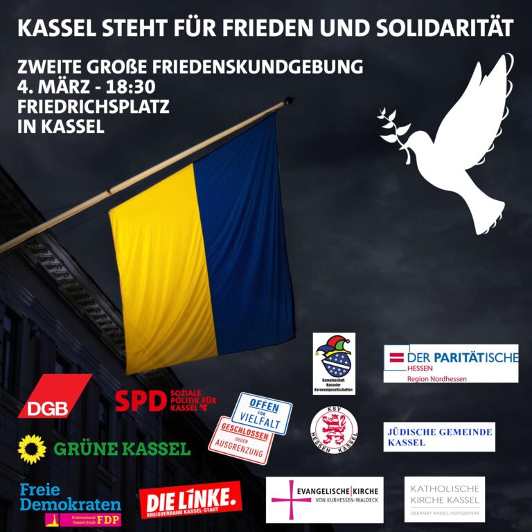 Heute Abend: Kassel steht für Frieden und Solidarität