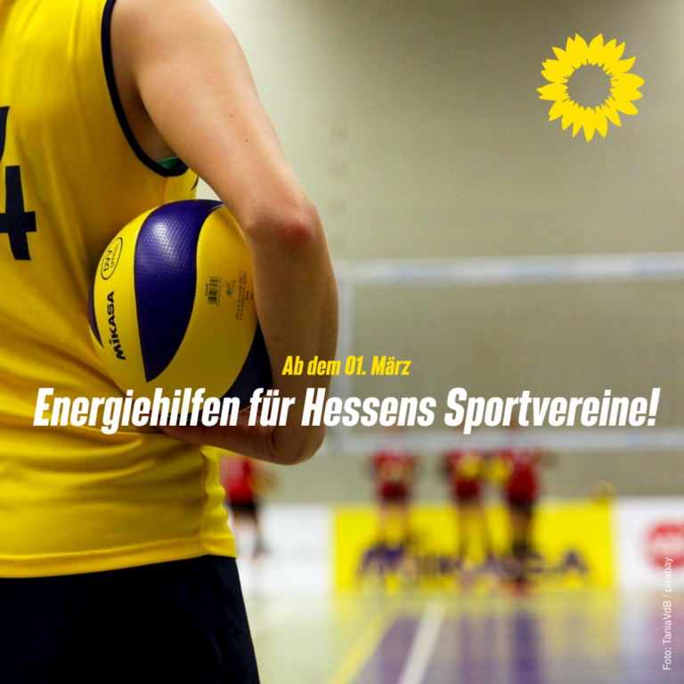 Energiehilfen für Hessens Sportvereine ab dem 01. März!