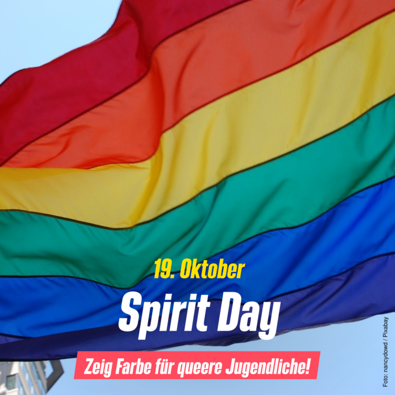 Spirit Day – Zeig Farbe für queere Jugendliche!