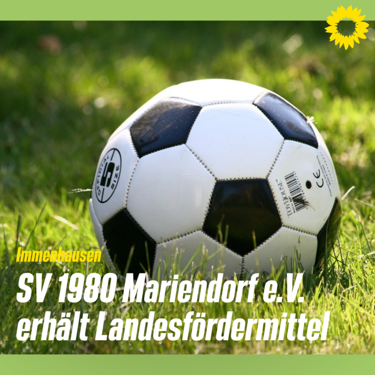 Immenhausener Sportverein 1980 Mariendorf e.V. erhält Landesfördermittel