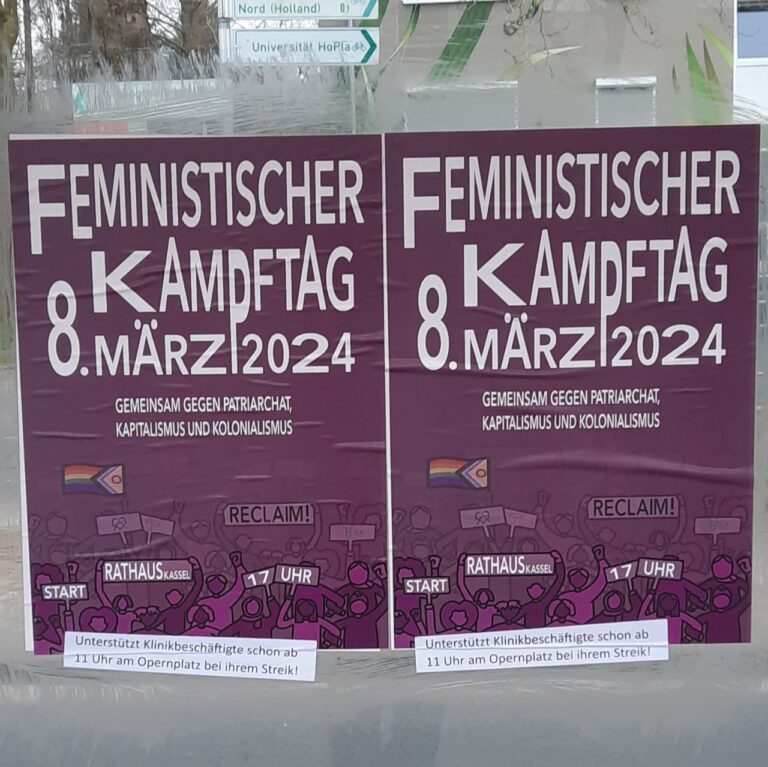 Demonstration zum feministischen Kampftag
